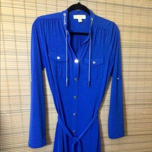MICHEAL KORS beautiful royal blue shirt dress.